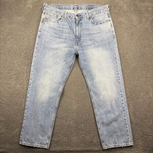 Levis 505 Mens Jeans Size W40 L30 Light Wash‎ Straight Leg Denim Cotton Casual